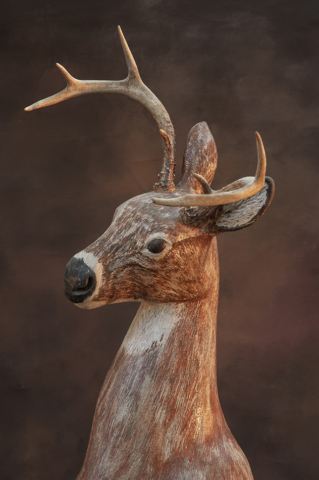 limestone deer sculpture