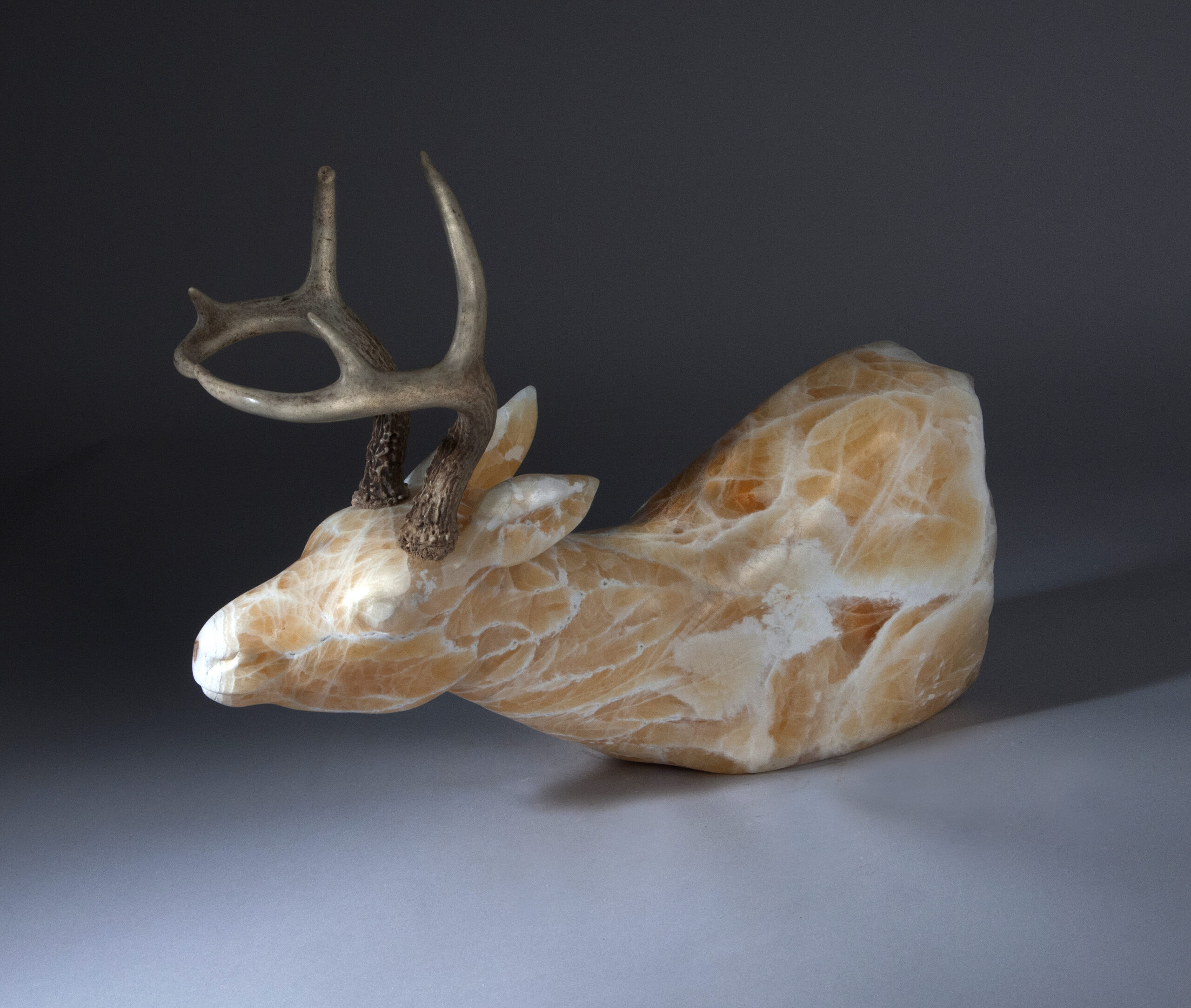deer, antlers , animal sculpture, stone