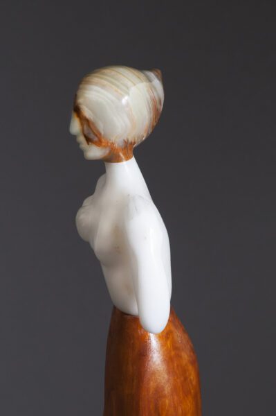 figurative sculpture, contemporary stone wood