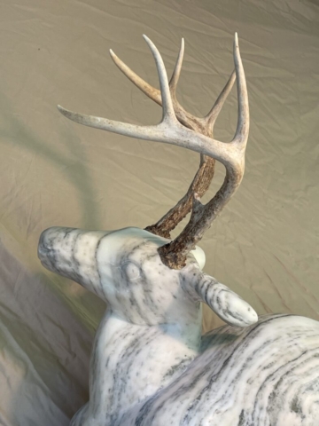 deer buck stone sculpture animal