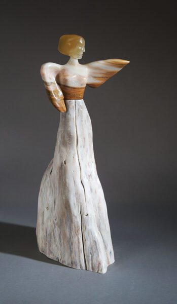 stone figurative sculpture contemporary angel