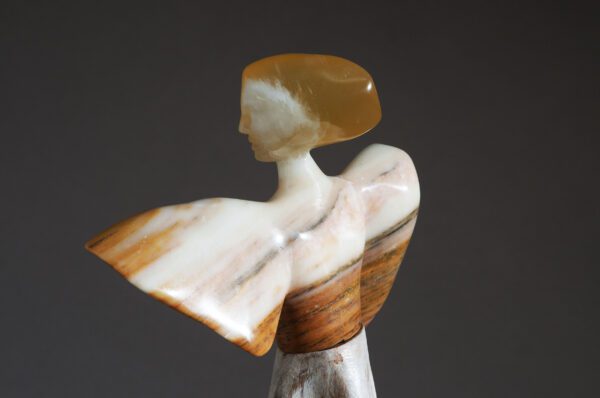 stone figurative sculpture contemporary angel