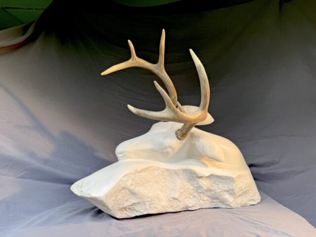 stone deer sculpture animal