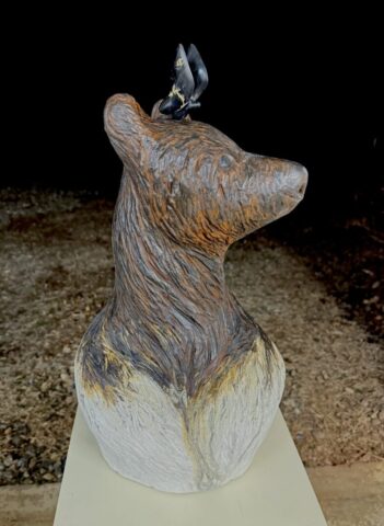 animal sculpture stone bear