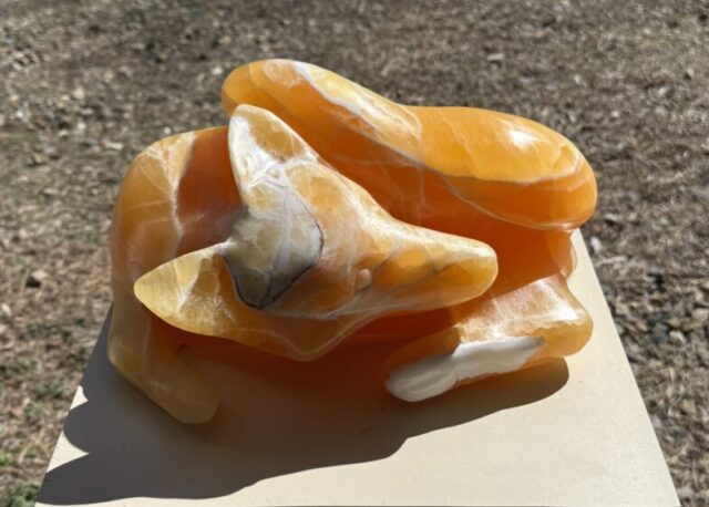 fox animal stone sculpture