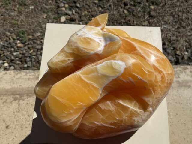 fox animal stone sculpture