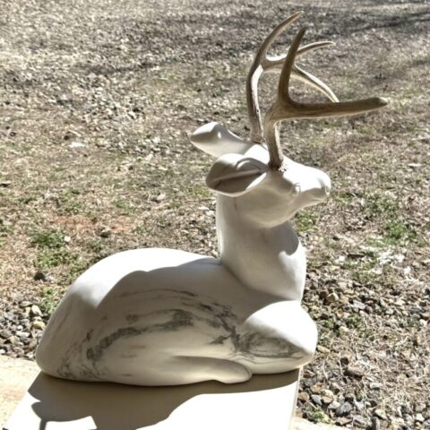 deer animal sculpture marble buck
