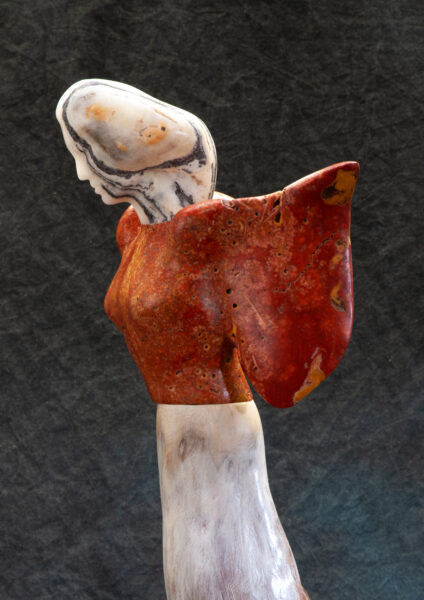 stone figurative sculpture angel winged figurer